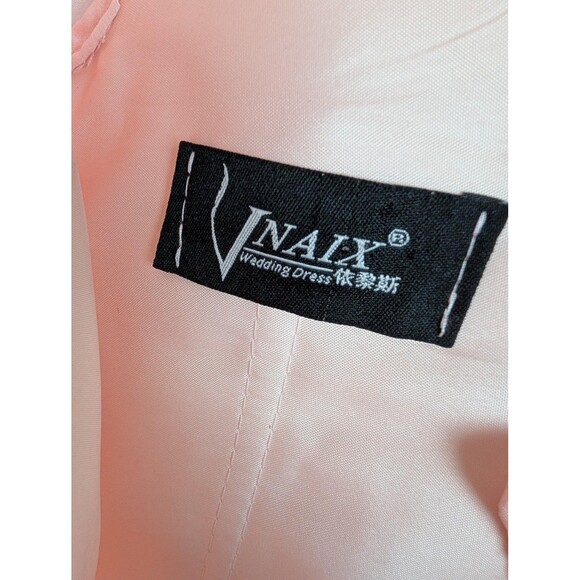 VNAIX Pink Maxi Dress Large Flutter Sleeve Lace Up Back - Picture 4 of 9